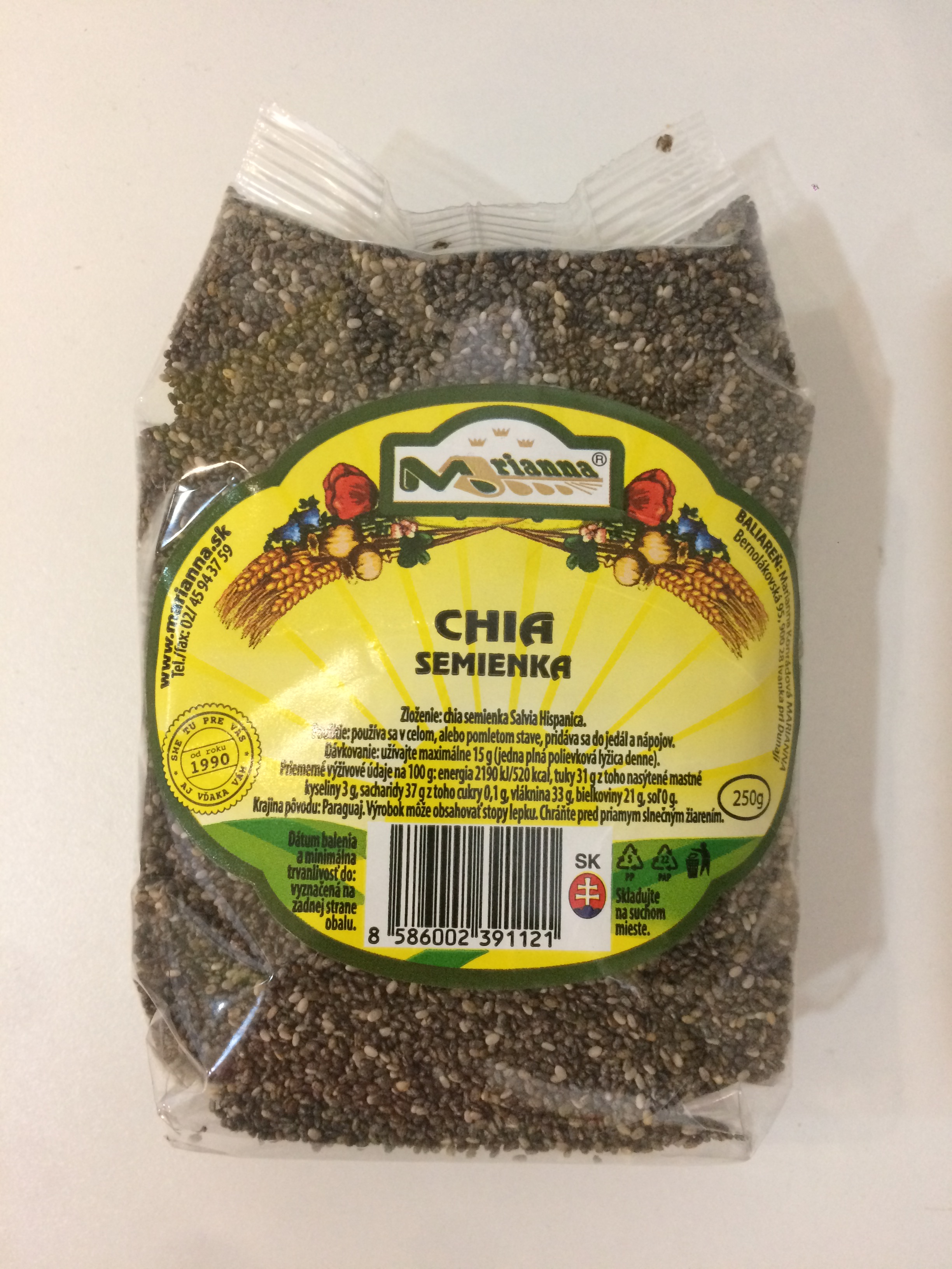 Chia semiačka 250g