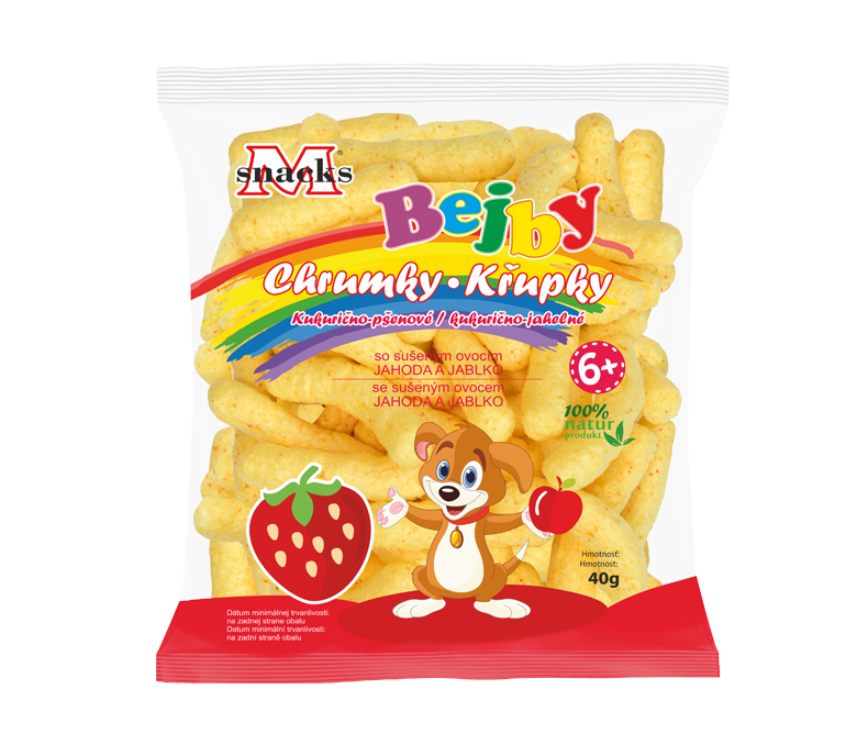Chrumky pšenové jahoda jablko 40g