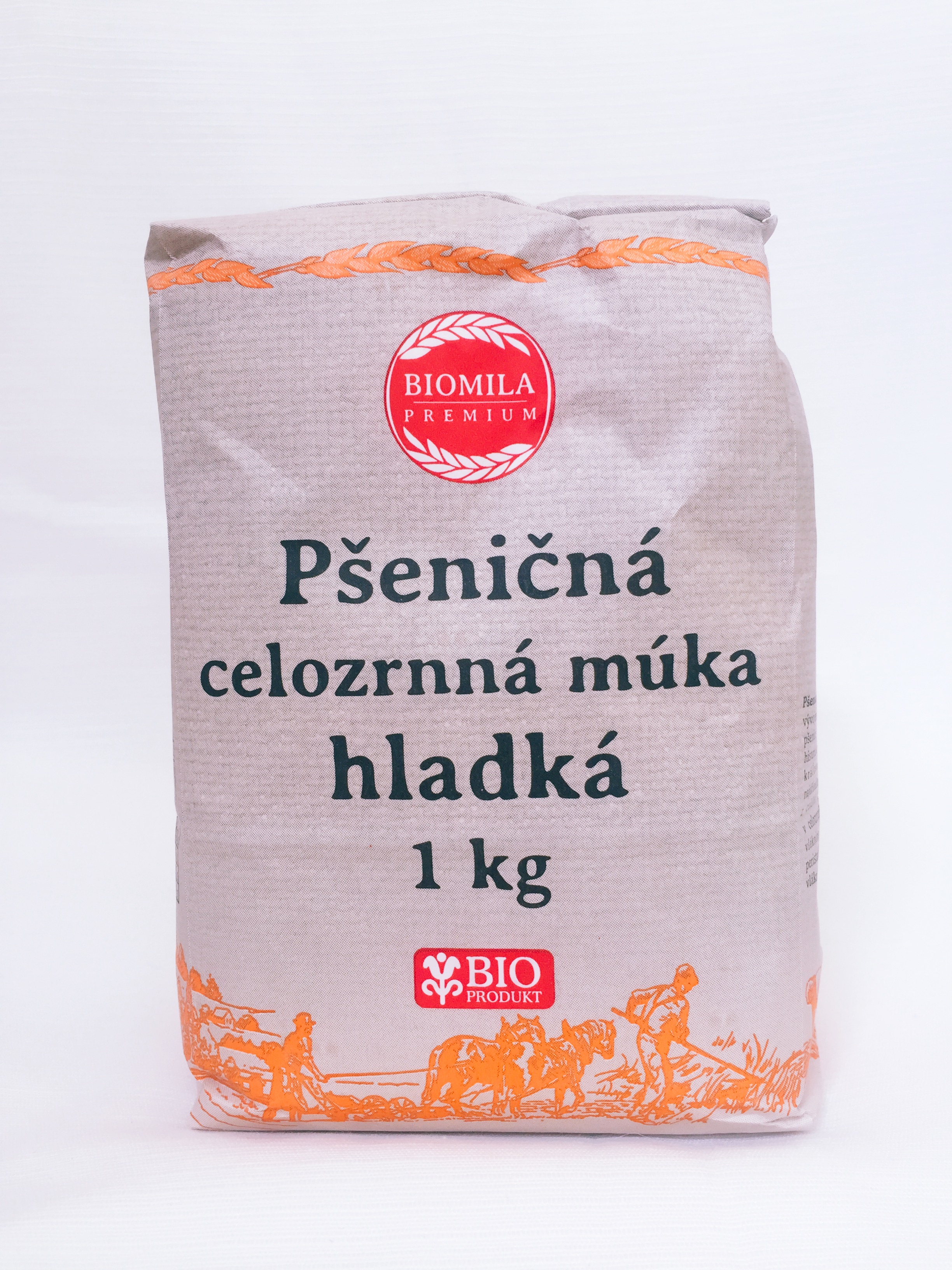 Múka pšeničná celozrnná hladká 1kg BIO